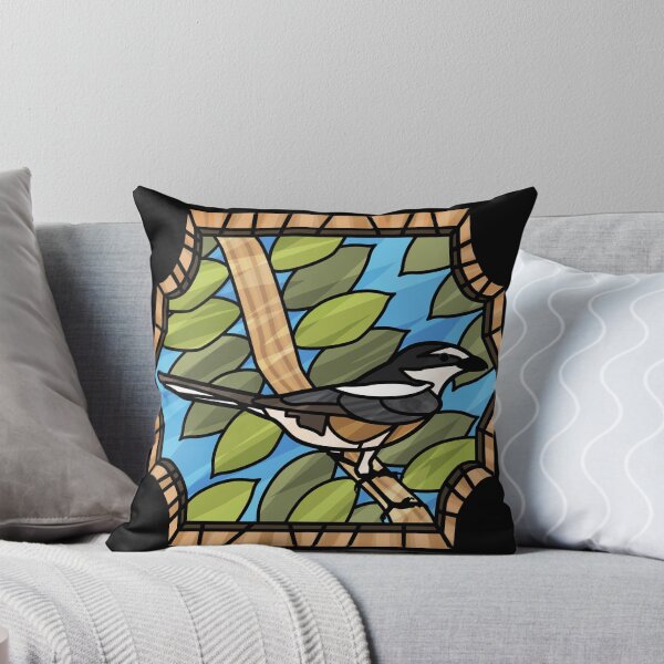 Item preview, Masked Shrike Stained Glass Art designed and sold by SazukasSundries.
