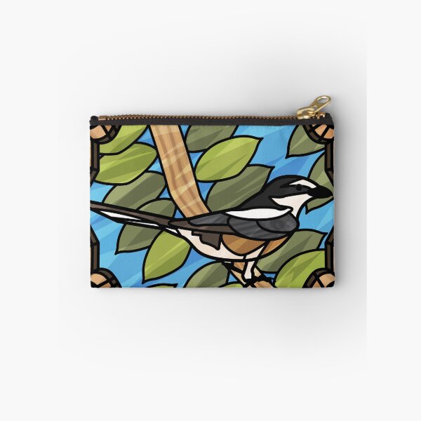 Item preview, Masked Shrike Stained Glass Art designed and sold by SazukasSundries.