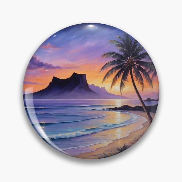 Item preview, Volcanic Island Silhouette — Purple and Orange Twilight designed and sold by Hawaii26.