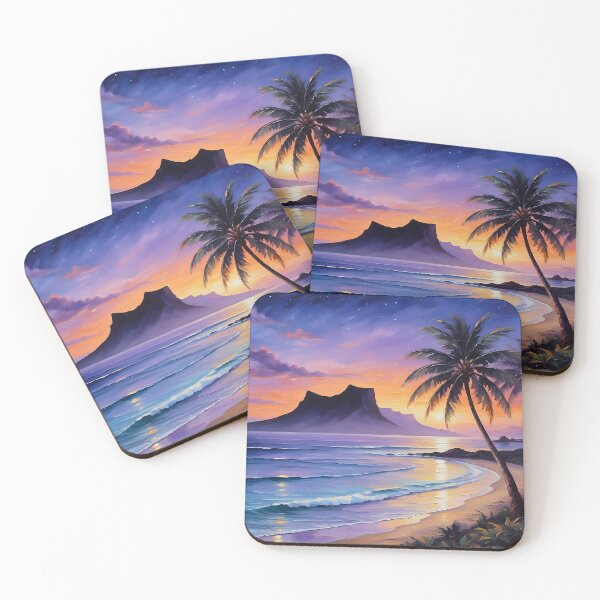 Item preview, Volcanic Island Silhouette — Purple and Orange Twilight designed and sold by Hawaii26.