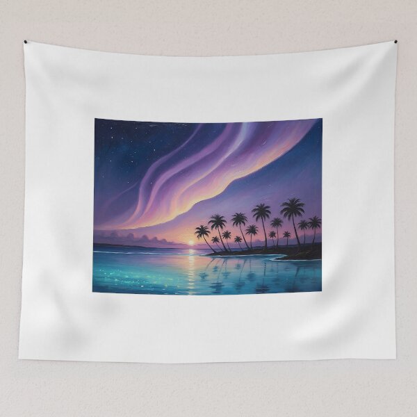 Item preview, Mystical Aurora on a Palm Island designed and sold by Hawaii26.