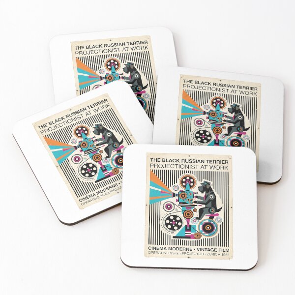 Item preview, Black Russian Terrier Film Projectionist designed and sold by PictoVibe.