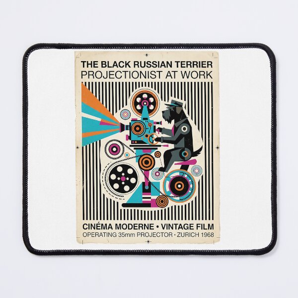 Item preview, Black Russian Terrier Film Projectionist designed and sold by PictoVibe.