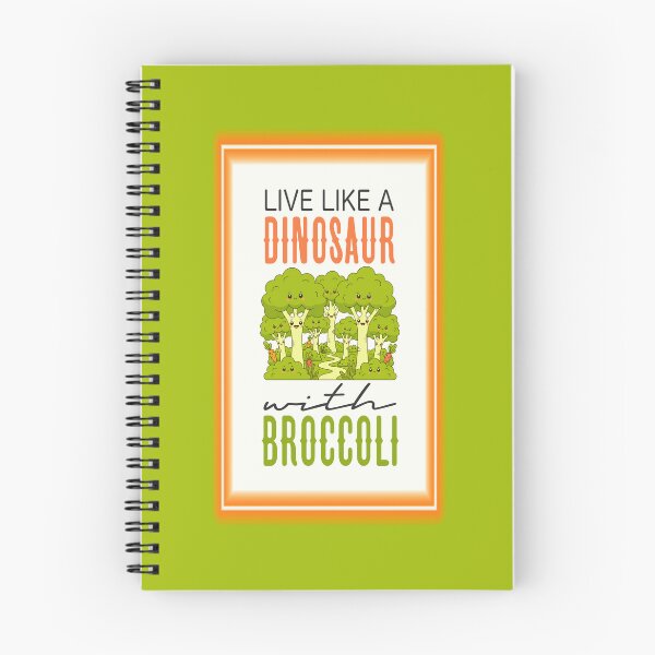 Item preview, Live Like A Dinosaur… (Orange on Green) designed and sold by PawsitiveMum3.