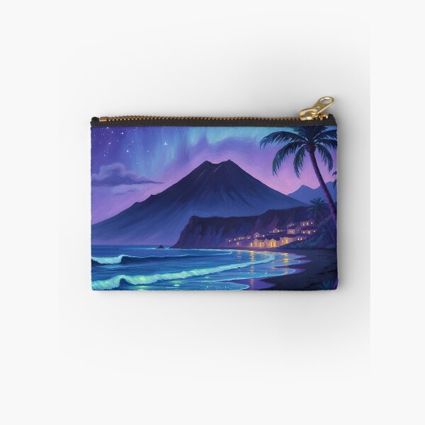 Item preview, Volcanic Bay at Night — Bioluminescent Waves Under the Stars designed and sold by Hawaii26.