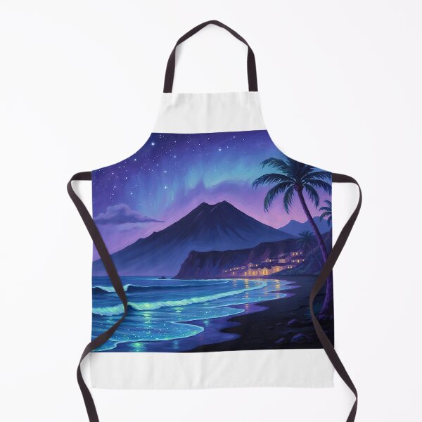 Item preview, Volcanic Bay at Night — Bioluminescent Waves Under the Stars designed and sold by Hawaii26.