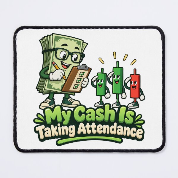 Item preview, My Cash Is Taking Attendance Funny Finance Art designed and sold by Bikivuno.