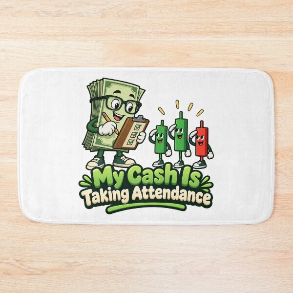 Item preview, My Cash Is Taking Attendance Funny Finance Art designed and sold by Bikivuno.