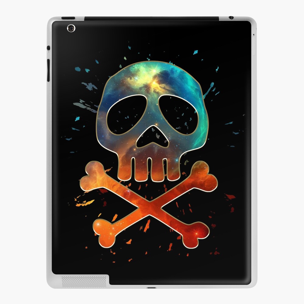 Space Pirate Totenkopf Gekreuzte Knochen Kapitan Knochen Anime Comic Ipad Hulle Skin Von Boom Art Redbubble