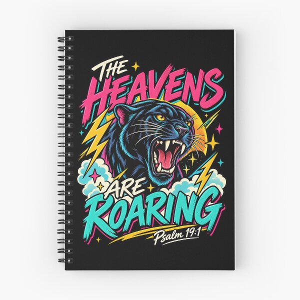 Item preview, Bible Verse Quote, The Heavens Are Roaring, Lion Roaring designed and sold by graphic-genie.