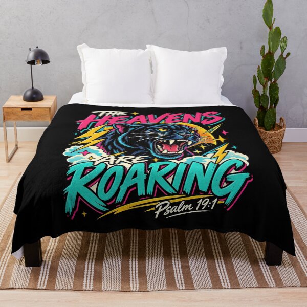 Item preview, Bible Verse Quote, The Heavens Are Roaring, Lion Roaring designed and sold by graphic-genie.