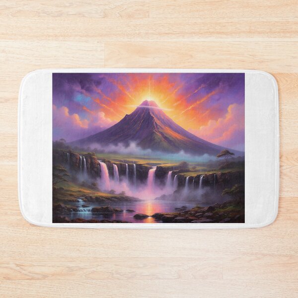 Item preview, Sacred Volcano — Golden Waterfalls under a Fiery Sky designed and sold by Hawaii26.