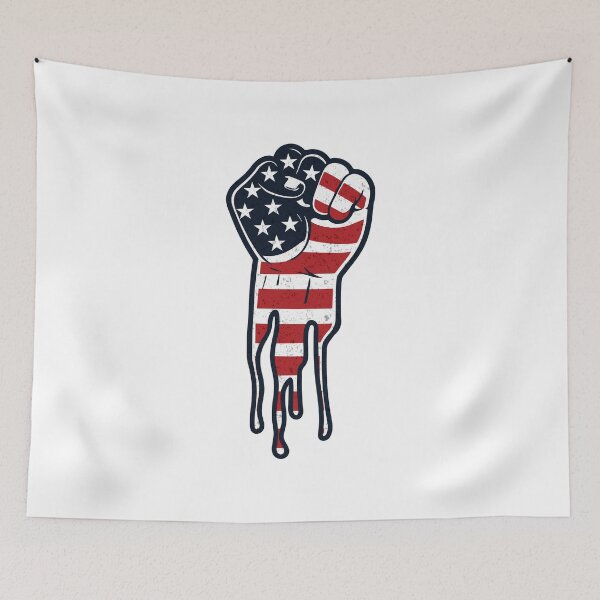 Item preview, Vintage Distressed American Flag Fist | Dripping Paint Unity designed and sold by Marshallamoakohene.