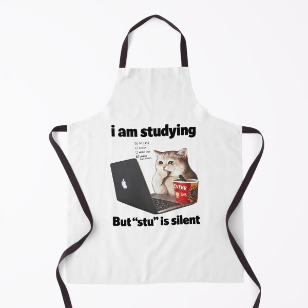 Item preview, I Am Studying But Stu Is Silent Funny Cat Procrastination Humor designed and sold by cerima.