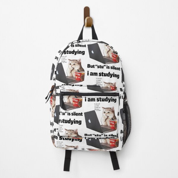 Item preview, I Am Studying But Stu Is Silent Funny Cat Procrastination Humor designed and sold by cerima.