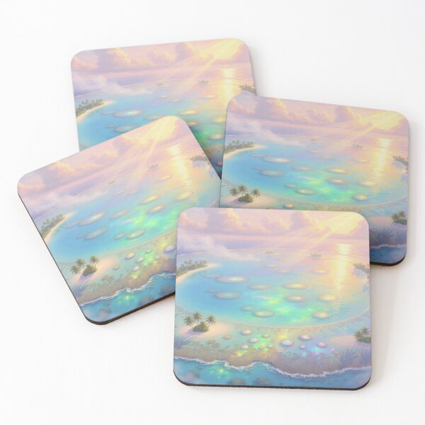 Item preview, Coral Atoll Seen from the Sky — Lagoon with Enchanting Colors designed and sold by Hawaii26.