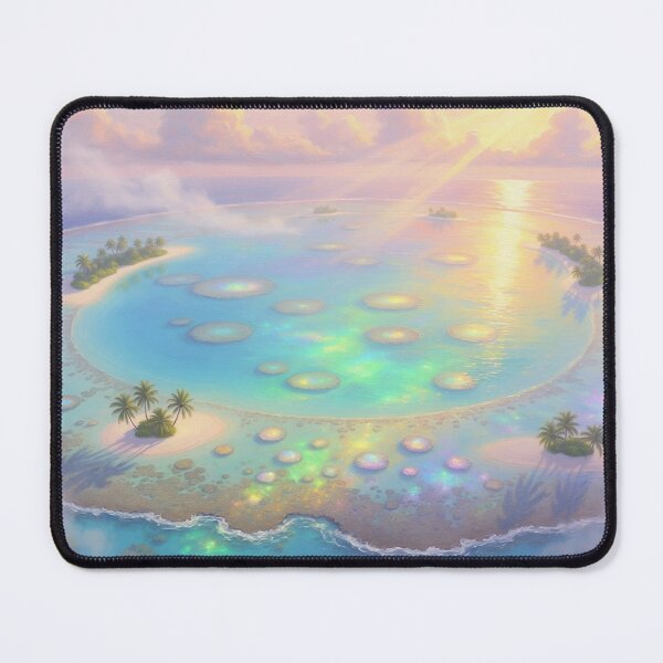 Item preview, Coral Atoll Seen from the Sky — Lagoon with Enchanting Colors designed and sold by Hawaii26.