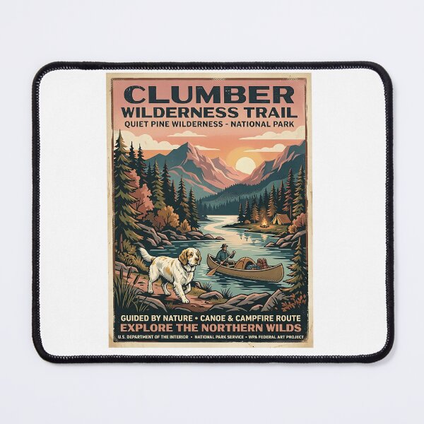 Item preview, Clumber Spaniel Wilderness Canoe Guide designed and sold by PictoVibe.