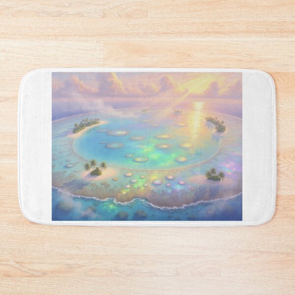 Item preview, Coral Atoll Seen from the Sky — Lagoon with Enchanting Colors designed and sold by Hawaii26.