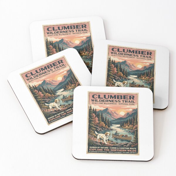 Item preview, Clumber Spaniel Wilderness Canoe Guide designed and sold by PictoVibe.