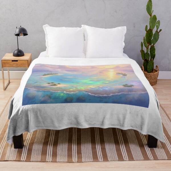 Artikelvorschau, Korallenatoll aus der Luft gesehen – Lagune mit bezaubernden Farben entworfen und verkauft von Hawaii26.