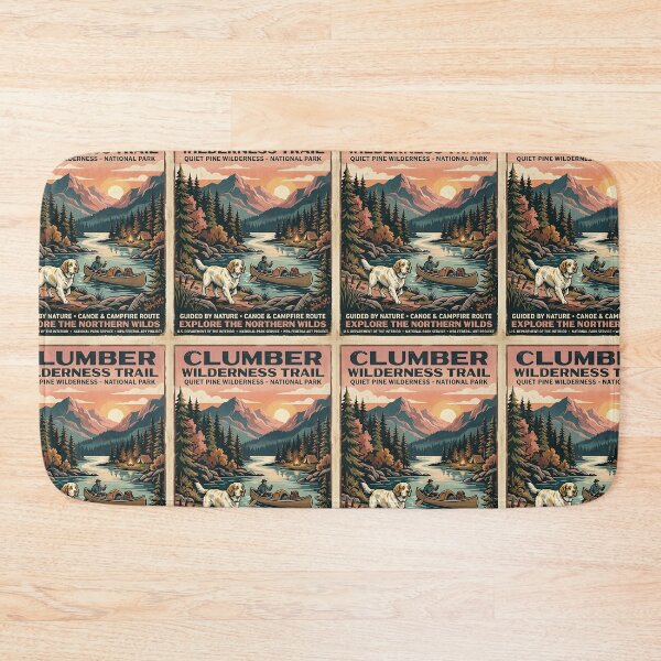 Item preview, Clumber Spaniel Wilderness Canoe Guide designed and sold by PictoVibe.
