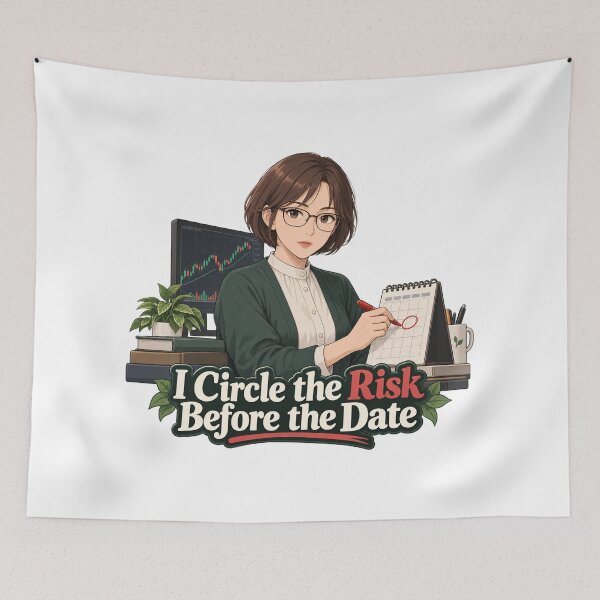 Item preview, I Circle the Risk Before the Date Anime Trader designed and sold by Bikivuno.