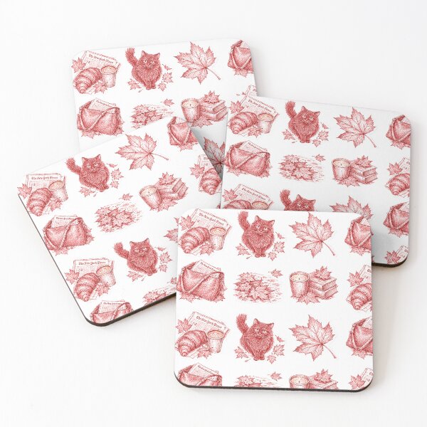 Item preview, Fall Pumpkin Spice Red pen Sketch Stickers designed and sold by pinkdaffodil.