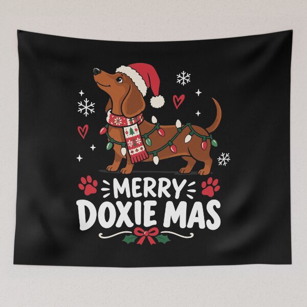Item preview, Merry Doxie Mas Funny Christmas Dachshund Holiday designed and sold by mraihan.