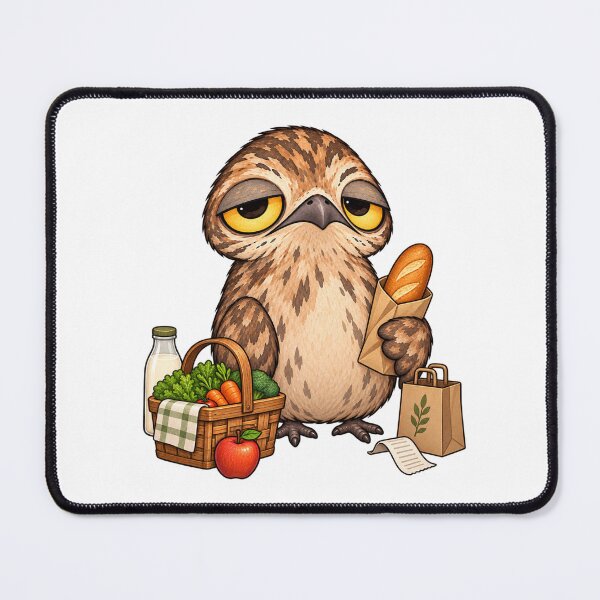 Item preview, Potoo Bird Grocery Shopping | Cute Sleepy Bird Farmer Market Foodie designed and sold by MrDev.