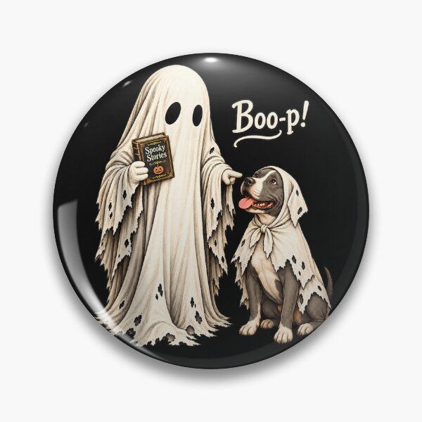Item preview, Boo-p Pittie Dog Ghost with Book Halloween American Pit Bull Zip Hoodie designed and sold by matnguc1.