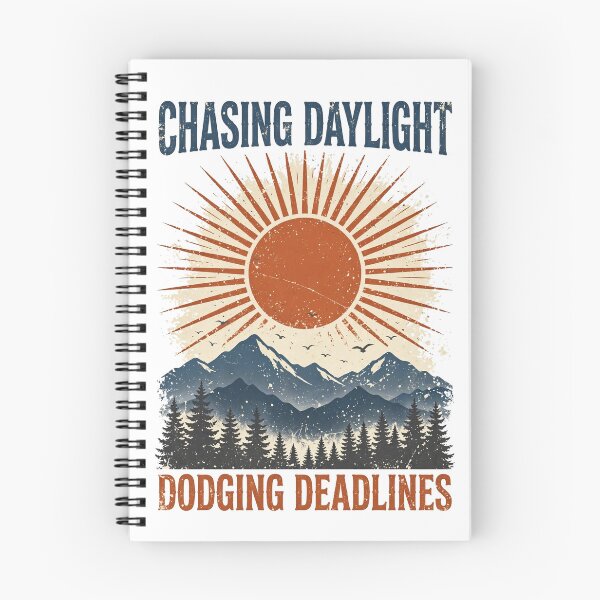 Item preview, Sunset Hiker Chasing Daylight Deadlines T-Shirt designed and sold by Worn and Witty.
