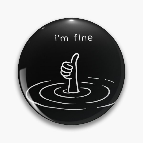 Item preview, I'm Fine Drowning Hand Funny Sarcastic Overwhelmed Mental Health Graphic designed and sold by Thedustyart.