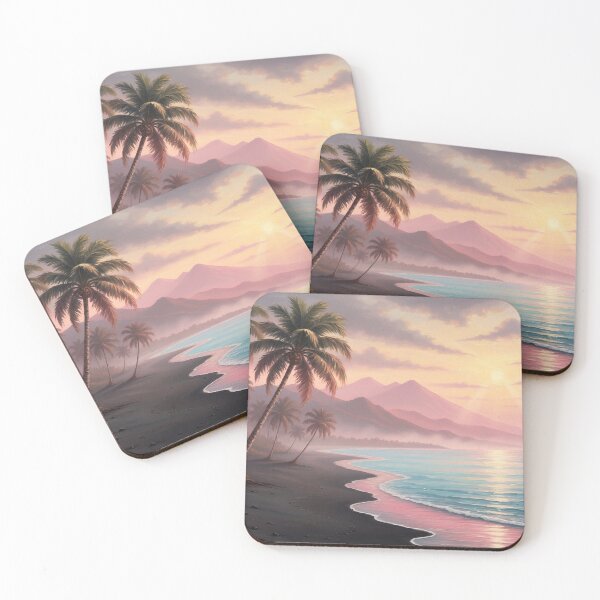 Item preview, Black Sand Beach and Volcanoes — Pink Pacific Twilight designed and sold by Hawaii26.
