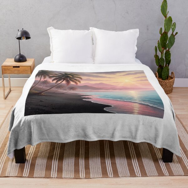 Item preview, Black Sand Beach and Volcanoes — Pink Pacific Twilight designed and sold by Hawaii26.