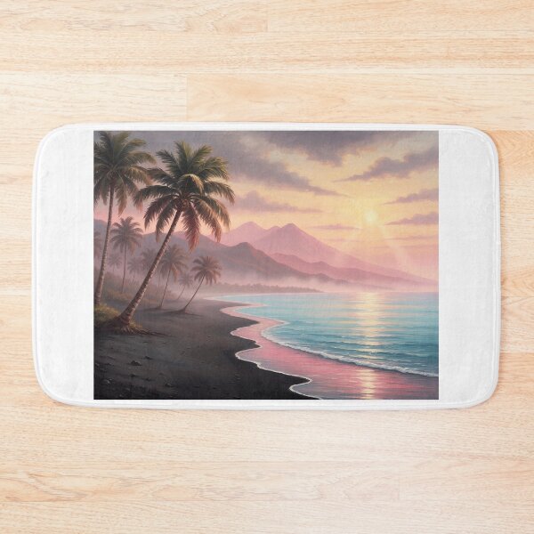 Item preview, Black Sand Beach and Volcanoes — Pink Pacific Twilight designed and sold by Hawaii26.
