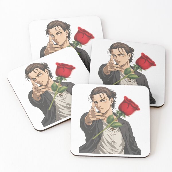 Item preview, Eren Jeager Aot Attack On Titan. Eren Throwing A Rose designed and sold by aox-cc-3oy.