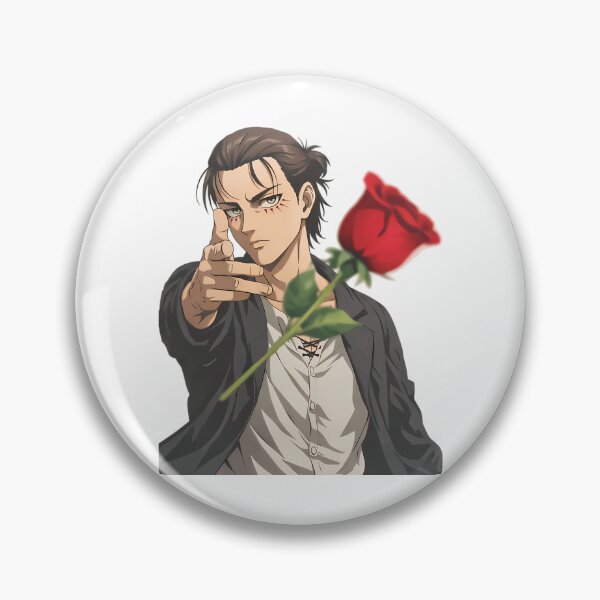 Item preview, Eren Jeager Aot Attack On Titan. Eren Throwing A Rose designed and sold by aox-cc-3oy.