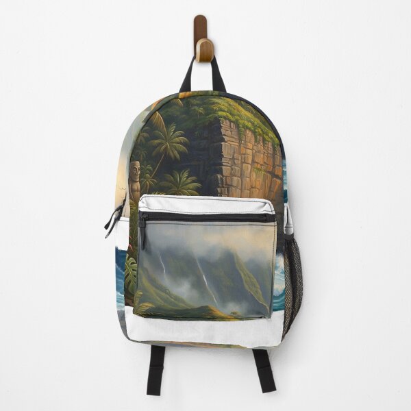 Item preview, Sacred Cliffs and Moai — Mystical Pacific Coast designed and sold by Hawaii26.