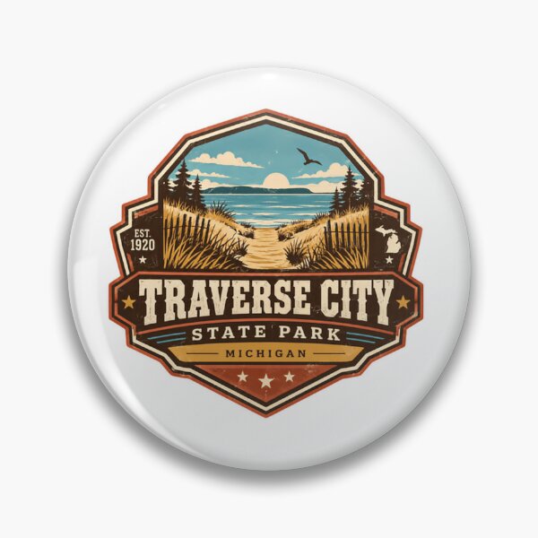 Item preview, Traverse City State Park Michigan Est. 1920 Michigan Travel Vacation Visitor designed and sold by Simsimah26Parks.