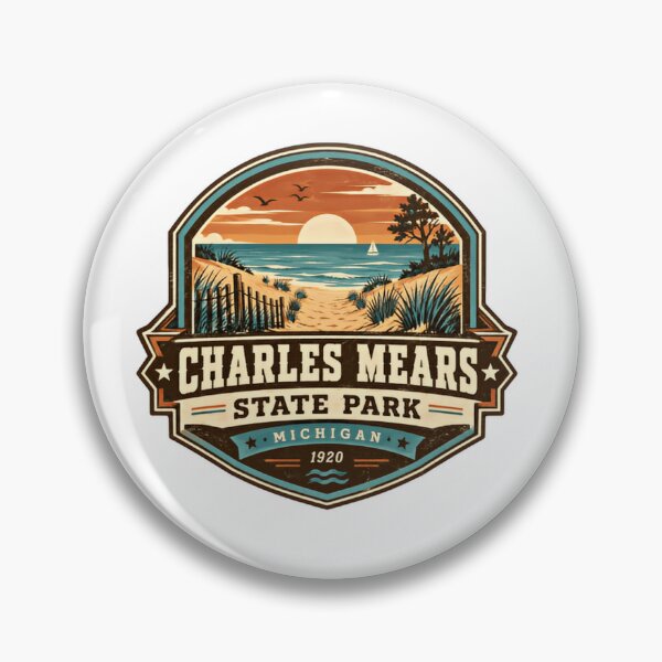 Item preview, Charles Mears State Park Michigan 1920 Michigan Travel Souvenir Beach Lover designed and sold by Simsimah26Parks.