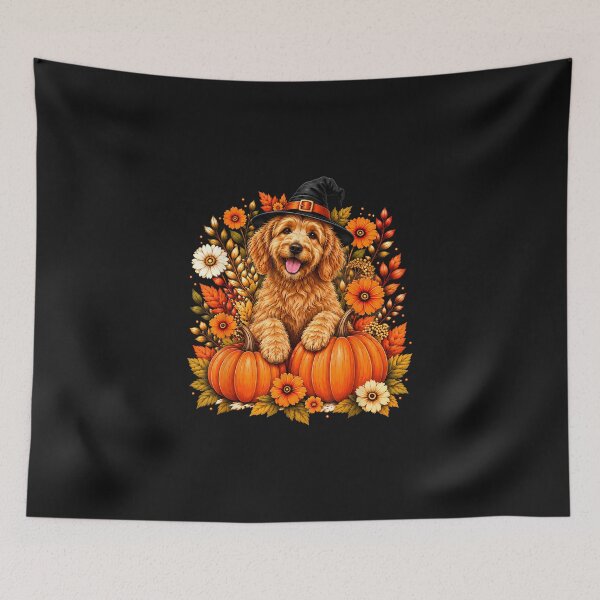 Item preview, Goldendoodle Halloween Witch Floral Spooky Dog Lover designed and sold by matnguc1.