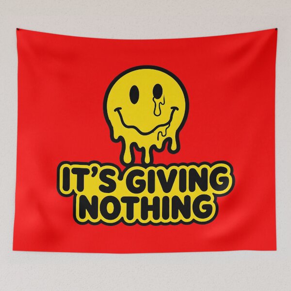 Item preview, It's Giving Nothing Melting Smiley designed and sold by PreeCha Art & Co..