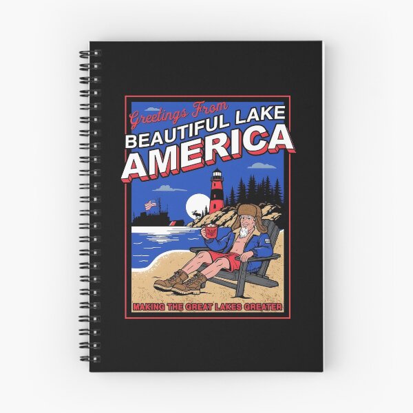 Item preview, Beautiful Lake America Great Lakes Patriotic Retro designed and sold by cerima.