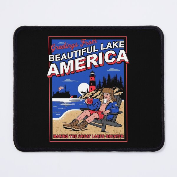 Item preview, Beautiful Lake America Great Lakes Patriotic Retro designed and sold by cerima.