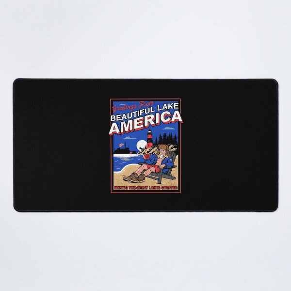 Item preview, Beautiful Lake America Great Lakes Patriotic Retro designed and sold by cerima.