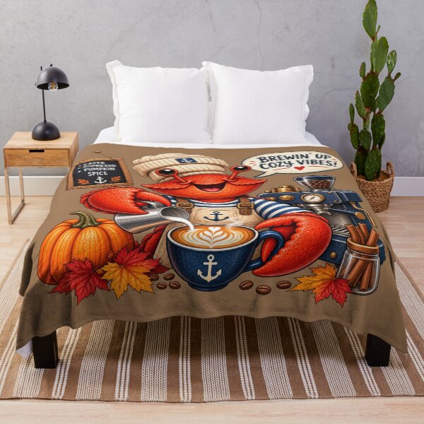Item preview, Crab Barista Brewing Pumpkin Spice Latte designed and sold by TheSlowShore.