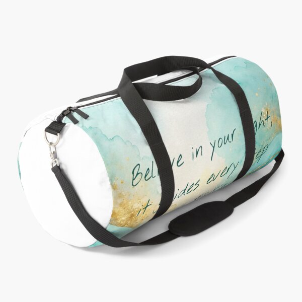 Item preview, Believe in Your Light — Inspirational Quote Turquoise and Gold Watercolor designed and sold by Hawaii26.