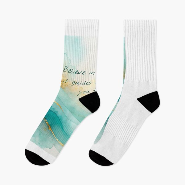 Item preview, Believe in Your Light — Inspirational Quote Turquoise and Gold Watercolor designed and sold by Hawaii26.