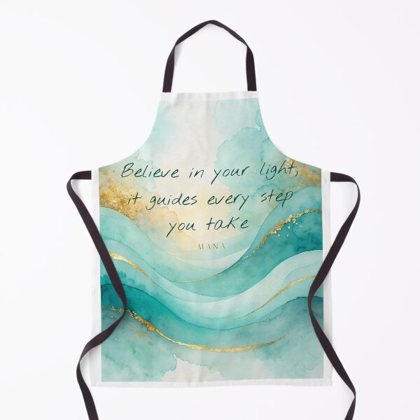 Item preview, Believe in Your Light — Inspirational Quote Turquoise and Gold Watercolor designed and sold by Hawaii26.